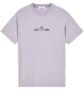 Stone Island Mens Stamp Back Logo T-Shirt Small Lavender - NWT - Picture 1 of 2