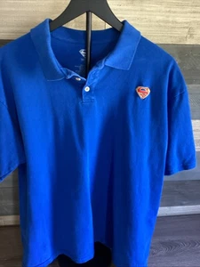 Poloshirt Herren Superman blau Größe XL GEBRAUCHT - Bild 1 von 10