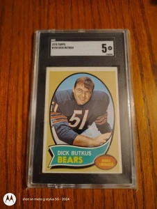 1970 TOPPS DICK BUTKUS GRADED SGC 5 EX LOOKS NICER - Picture 1 of 4