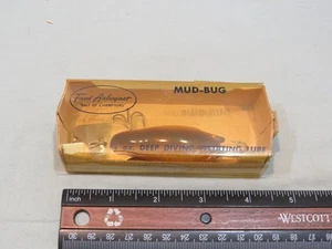 Señuelo de pesca vintage Fred Arbogast Mudbug 5/8 OZ Nº 22 marrón con caja original - Imagen 1 de 5