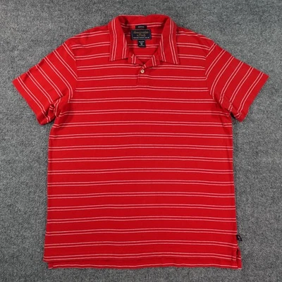 Abercrombie Fitch Shirt Mens 2XL Red White Striped Polo Muscle Fit Cotton 14727 - Image 1 of 4