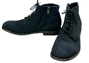 ARI Soho Handcrafted Zip Closure Suede Leather Ankle Boots Navy Gr. 45 Neu - Bild 1 von 10