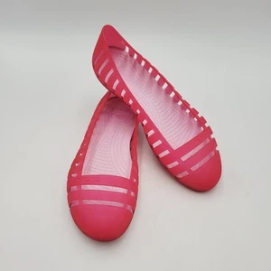 Crocs Adrina II Puntera Cerrada Sin Cordones Jalea Pisos Mujer’s Talla 8 Zapatos de Ballet Rosa - Imagen 1 de 11