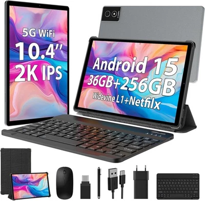 Tablet Android 15, 5G Wifi, 10.4 Pollic 36GB RAM+256GB ROM + tastiera, mouse e - Imagen 1 de 4