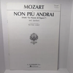 Non Più Andrai For Low Voice Sheet Music - Picture 1 of 1