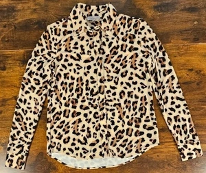 Anatomie Women’s Animal Print Leopard Blouse Size Small Polyester Blend - Picture 1 of 6