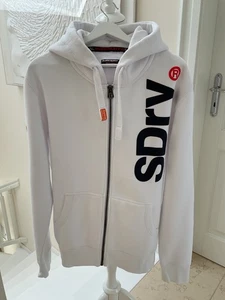 Superdry Jacke, Sweatjacke, großes Logo, Farbe: weiß, Größe: XXL - Bild 1 von 13