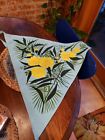 ?? Bagshaws Of St Lucia Screen Printed Floral Textile Fabric Panel Head Scarf