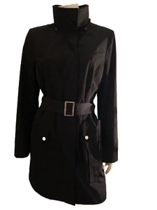 CalvinKlein women autumn winter jacket hoodie belt buckle color black sizeM Nice - Picture 1 of 12