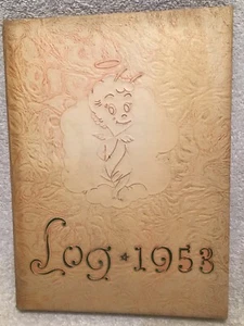 1953 Yearbook Columbus High School IN Great Photos & many Signatures The Log - Imagen 1 de 5