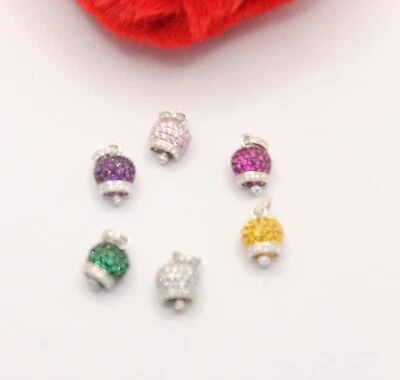 CIONDOLO CAMPANA ARGENTO RODIATO CAPRI STYLE ZIRCONI MIS SMALL MM 10X13  EXPLOIT - Immagine 1 di 4