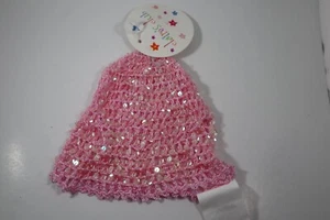 AA2 Pink SEQUIN BEANIE SKULL CAP HAT girls one size fits all - Picture 1 of 3