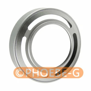 SilverMetal Lens Adapter Ring + Lens Hood for Fujifilm Fuji X10 - Picture 1 of 3