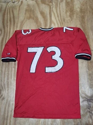 Camiseta de fútbol Champion BLANK de colección para hombre L roja hecha en EE. UU. @j8 Foto 1 de 4