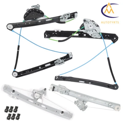 Set of 4 Power Window Regulator Front Rear Right Left For 2001-04 2005 BMW 325i Foto 1 de 4