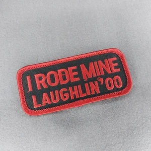 'I Rode Mine Laughlin 00' Nevada Bike Week 3.5" x 1.5" Red Black Tab Patch - Picture 1 of 2