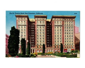 Postal del Hotel St. Francis, San Francisco California Vintage Union Square - Imagen 1 de 2