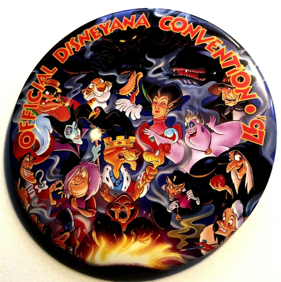 迪士尼 1997 年 WDCC 官方迪士尼会议所有 VILLAINS CHERNABOG 4 英寸纽扣 — 第 1/1 张图片