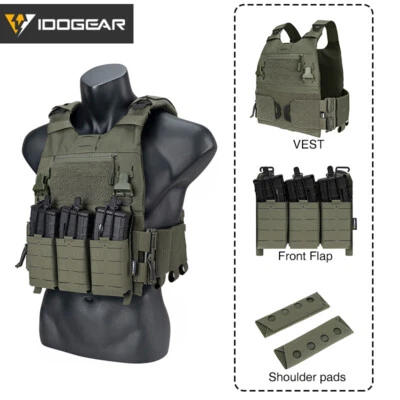 IDOGEAR Tactical Vest FCSK 3.0 FERRO Fast Release Plate Carrier 5.56 Triple Camo - Image 1 of 4