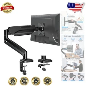 Adjustable Gas Spring Monitor Arm for 32-Inch Screens - Full Motion Desk Mount - Picture 1 of 10