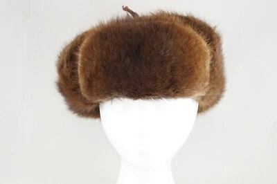 POT-Ø POHT Gorra Sombrero de Piel de Cosaco Ruso De Colección Marrón con Orejeras Foto 1 de 4