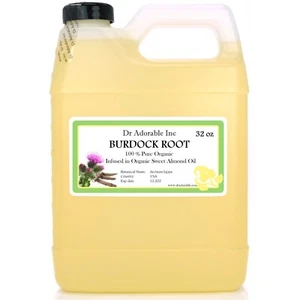 100 % PURE ORGANIC BURDOCK ROOT OIL COLD PRESSED 2 oz to 1 gallon - Picture 1 of 10