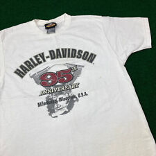 Vintage Harley Davidson Shirt Mens S White 1998 95th Anniversary Milwaukee 90s