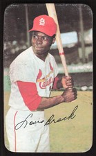 1971 TOPPS SUPER LOU BROCK 25 GOOD BASEBALL ST. LOUIS CARDINALS