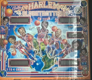 5 x Decorative Fruit machine glass - Pinball glass art (Harlem Globetrotters). - Picture 1 of 6