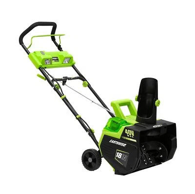 Motor eléctrico inalámbrico Earthwise SN74018 40 voltios 4 Ah sin escobillas, nieve de 18 pulgadas... Foto 1 de 4