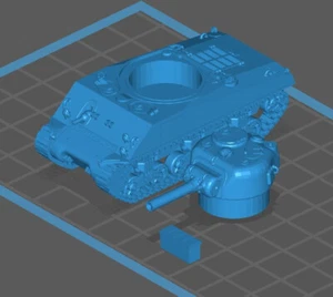 28 mm/1:56a Resina Segunda Guerra Mundial American 105 mm M4A2 Sherman - Imagen 1 de 2
