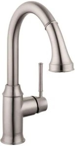 Hansgrohe Talis C Premium 1-Handle Stainless Steel Kitchen Faucet with Pull D - Picture 1 of 7