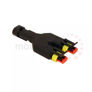 AMP TE Tyco Superseal 1.5mm Series 2 Way Y Piece 3 Connector male to 2 x female - Picture 1 of 5