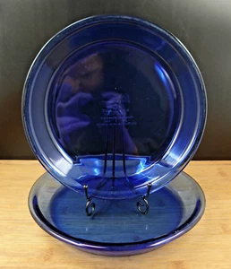 2 Anchor Hocking Cobalt Blue Glass 9 inch Pie Dishes - Picture 1 of 11
