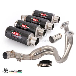 For Kawasaki Ninja 650 Z650 ER6N ER6F 12-23 Exhaust Header Pipe 51mm Muffler Tip - Picture 1 of 12