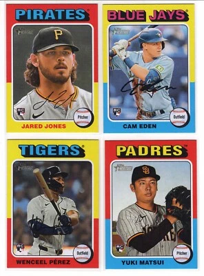 2024 Topps Heritage High Number 4 Card Rookie Lot - Image 1 of 2