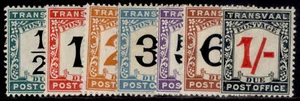 SUDÁFRICA - Transvaal EDVII SG D1-D7, 1907 franqueo conjunto debido, M COMO NUEVO. Cat £55. - Imagen 1 de 1