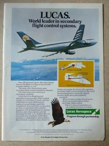 11/1979 PUB LUCAS SEKUNDÄRFLUGSTEUERUNGSSYSTEME AIRBUS A.300B LUFTHANSA ANZEIGE - Bild 1 von 1