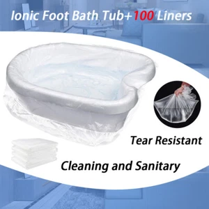 Ionic Detox Foot Tub Basin for Ion Foot Bath Detox Spa Machines + 100 Liners - Picture 1 of 6