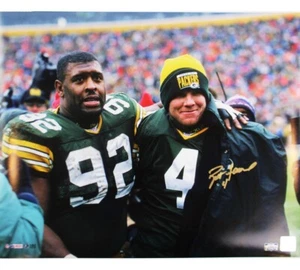 Brett Favre Signed Green Bay Packers Unframed 16x20 NFL Photo "With Reggie White - Picture 1 of 3