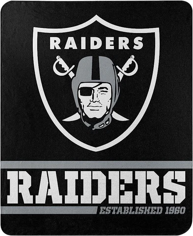 The Northwest Company NFL Raiders Soft Fleece Throw Blanket 50" x 60" Cover