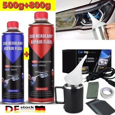 500+800g Professional Headlight Refurbishment Kit/Vapor/Headlight Polish Set - Image 1 of 4