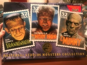 Universal Studios Monsters Sammlung, Frankenstein, Wolf Man, Mumie, Briefmarken - Bild 1 von 5