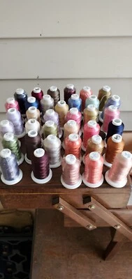 500m each Threadart  Embroidery Thread 25 sealed plus 12 opened but nearly full - Image 1 of 4