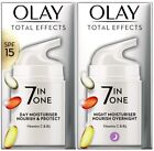 Olay Total Effects 7-in-1 Day Moisturiser 37ml & Night Cream 37ml, Anti-Ageing