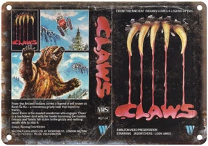 Artigli A. Walton Video VHS Cover Art 12" x 9" Riproduzione Insegna Metallo V26 - Foto 1 di 1
