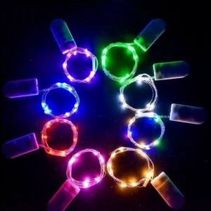 Unbranded LED Fairy Lights, 1M, 10 LED Lights - MULTICOLOR - 10 PACK - NEW - Picture 1 of 6