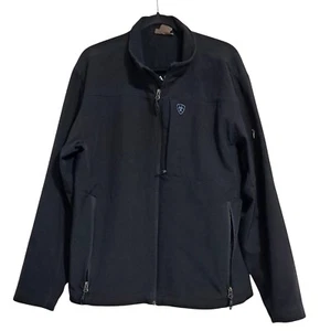 Ariat Vernon 2.0 Jacket Mens L Black Waterproof Soft Shell Cowbow Fleece - Picture 1 of 13