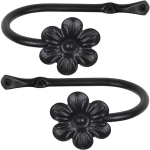 PEQUEÑAS Cortinas Decorativas, Juego de 2, Corbatas para Cortinas de Hierro Forjado - Imagen 1 de 5