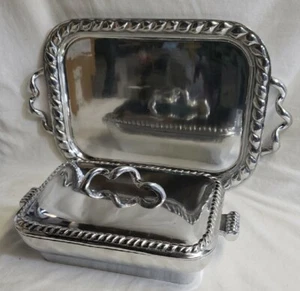 Vintage Mariposa Brillante 1996 Deckel Bräter & Tablett poliert Aluguss 523 - Bild 1 von 15